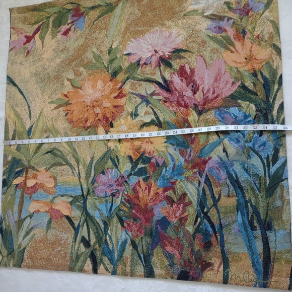Jacquard tapestry woven multi color garden wall art hanging - Picture 8 of 9